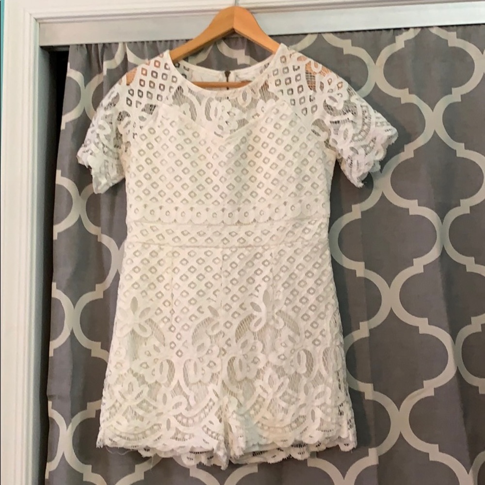 Never worn White lace romper